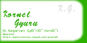 kornel gyuru business card